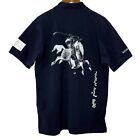 Genghis Khan Polo Mongolia Polo Shirt Mens Large Shanghai Tang Blue Red 1