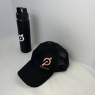 Peloton Accessories Lot Water Bottle Black Glass Silicone 20oz Hat Cap Pink Logo
