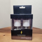 Luminara Real Flame Effect Ivory Tea Light Candles With Timer   Set Of 4   New
