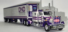 Dcp Gray purple Peterbilt 359 Flattop Reefer Trailer  60-2062 1 64 New In Box