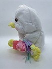Vintage Fisher Price Puffalump Plush Duckling With Flowers Easter Spring Flaws