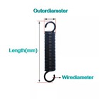 Expansion 1 2mm Wire Dia Spring Tension Extension Expanding Return Pull Springs