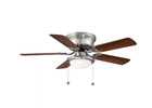 Hugger 44 In Led Indoor Brushed Nickel Ceiling Fan With Light Kit brushed Nickel