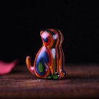 Handmade Rainbow Wooden Cat Moon Gazing Cat Figurine Statue Sculpture Home Decor