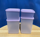 Tupperware Cubix Square Round Containers Refri Refrigerator S-m-l-xl Set Of 4