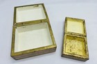 2 Vintage Florentia Lb 222 Italy Jeweled Hinged Gold Gilted Jewelry Trinket Box