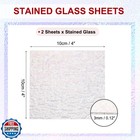 Patikil 4 X 4 Inch Transparent Stained Glass Sheets  2 Sheets Mosaic Glass Va