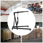 2 Ton 4400lb Engine Motor Hoist Cherry Picker Shop Crane Lift Black Foldable