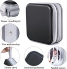 34 Disc Cd dvd Case Holders Wallet Hard Plastic Disc Cases Storage Binder Black