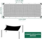 Malla Vela De Sombra 10x20 Ft Toldo Para Patio Jardin Carpa Exterior En Oferta