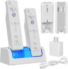 Rechargeable 2800mah Battery Pack   2 Port Charging Station For Wii Remotes