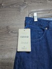 New Womens Izod Stretch Blue Denim Slimming Capris Shorts Size 10
