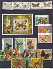 Worldwide Accumulation Butterflies Stamps 2 Mini Sheets 16107