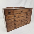 Vintage Watchmakers Cabinet Jewelers Specimen Storage 8 Drawer Chest Mahogany