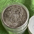 1961 Canada Silver Fifty Cents Original Gem Bu Roll Of 20 Coins E0911