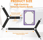 4bed Sheet Fasteners Adjustable Elastic Suspenders Straps Mattress Covers Clips