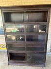 Antique Gunn Doublewide 5 Stackable Shelf Barrister Bookcase With Glass Doors