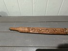 Vintage Thai Dha Swords   Highly Detailed Carved Teak Scabbards
