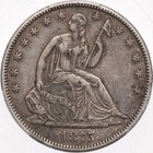 1875-cc 50c Pcgs Xf45 Cac Carson City Seated Liberty Half Dollar