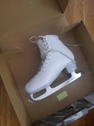 Riedell Ruby Ice Skates Women s Size 6 White Leather With Blades