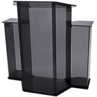 Kingdom Kll3g 3-piece Acrylic Pulpit  smoky Black  Adjustable 