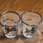 Mcm Wild Bird Silver Trimmed Shot Glasses   Pheasant   Grouse Set Of 2 Euc 