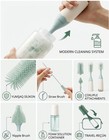 Baby Bottle Brush Kit Foam Cleaning Brush For Baby Bottles Nipples Cups Green