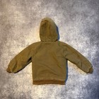 Carhartt Kids Size 6 Olive Green Canvas Quilt Lined Hooded Active Jacket Coat