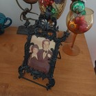 Vintage Victorian Ornate Black Hanging Picture Frame Hollywood Regency Modified