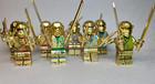 Set Of 8 Custom Lego Ninjago Golden Suit Ninja Minifigures Lloyd  Jay  Zane  Kai