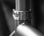 Merlin Metalworks Engraved Titanium Seatpost Clamp -  31 8mm  Brushed Finish 