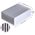 Aluminum Heat Sink For High Power Led And Amplifier 23 Fins 3 93 In L X 2 71 In 