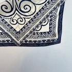 Etro Milano Handkerchief   Pocket Square Navy White Made In Italy 17in