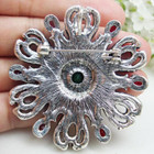 Fashion Baroque Court Style Woman s Flower Pendant Brooch Pin Rhinestone Crystal