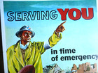 Vintage Poster Support Civil Defense Serving You National Defense Week 1956