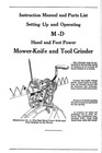 Ih Mccormick Deering Farmall Sickle Mower Knife Grinder Tool Owner s Manual