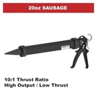 Albion Viper V10s20 Manual Sausage Caulking Gun  20 Oz  10 1 Drive