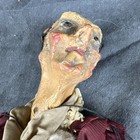 Vintage 17    Paper Mache Marionette Puppet Doll 1900s Red Shirt Folk Art Strings