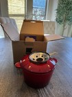 Klee Red Enameled Cast Iron Fondue Set New Open Box