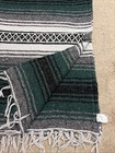 Vintage Earth Ragz Indian Blanket Throw Rug 44x72  Green Mexico Aztec Cabincore
