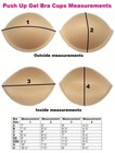 1 Set Pair Sew In Push Up Bra Cups Gel Inserts Beige Black Size C D Dd