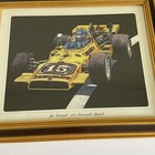Vtg Joe Leonard Art Samsonite Racing Sport Special   15 Ron Burton Print Framed 