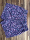 Athleta Girl High Rise 3 1 2 Inch Seam Pink  Gray Spotted Shorts Size Xl 14
