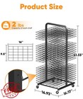 Whoonba Black Art Drying Rack 40 Shelves Mobile Paint Stand
