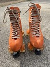 Moxi Lolly Clementine Orange Suede Leather Quad Fashion Roller Skates Size 9