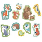 Hape  Woodland Friends Preschool Toy 10 Mini Animal Shaped Puzzles Set