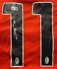 2023-24 Zlatan Ibrahimovic Signed Ac Milan Jersey Red Bas Beckett Witnessed