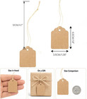 500pcs Price Tags With String Attached  1 4x1 8 In Kraft Paper Tag
