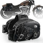Motorcycle Saddlebags Leather  35l Large Capacity Throw Over Saddle Bags 