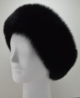Real Black Fox Fur Headband New Manufactured In The Us